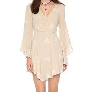 Nude and White Free People Dress